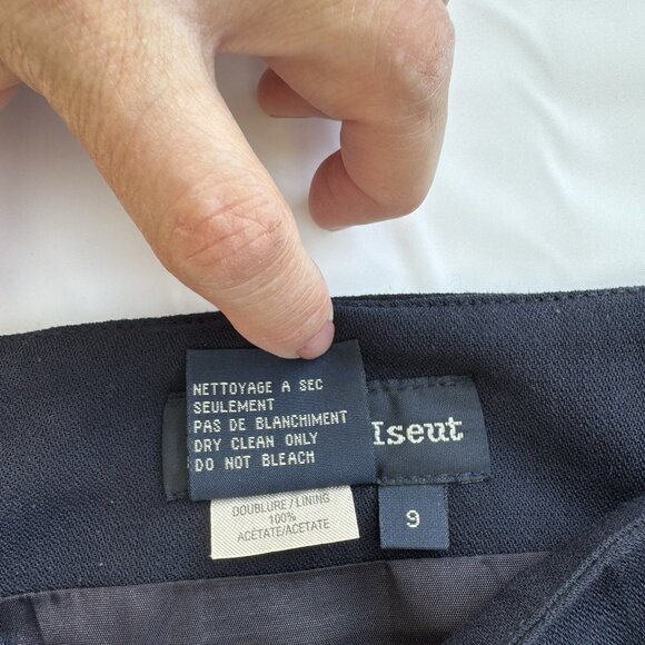 Tristan & Iseut Long Navy Wrap Skirt Fully Lined Size 9 Vintage - Picture 11 of 11